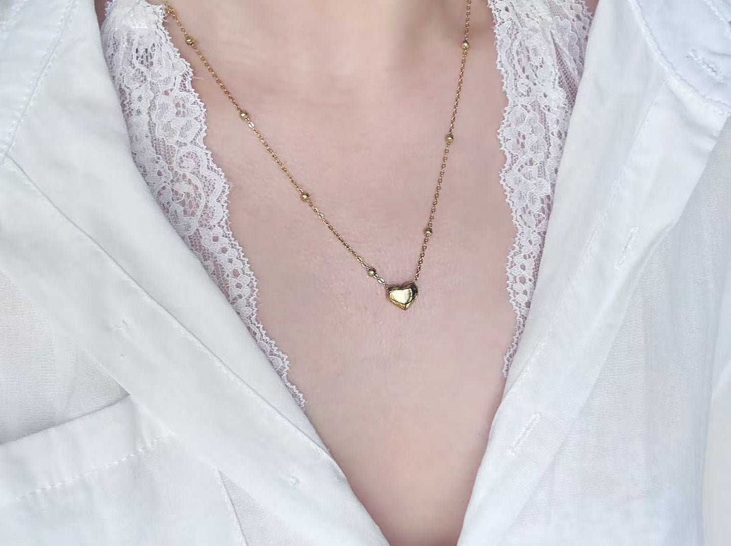 Love Titanium Steel Necklace Women's Fashion Simple Clavicle