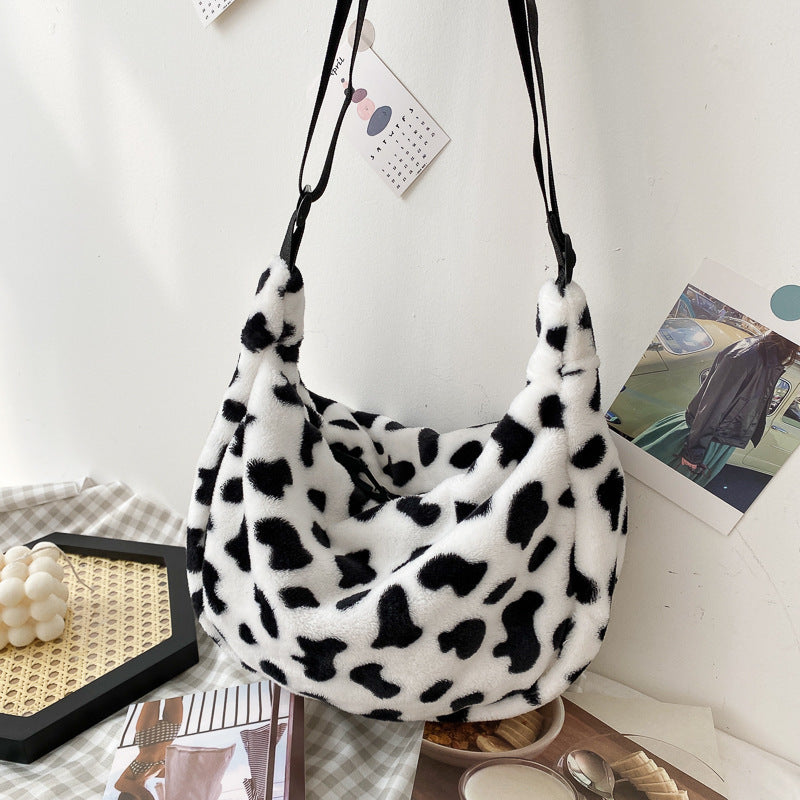 Hong Kong Style Cute Plush Tote Bag