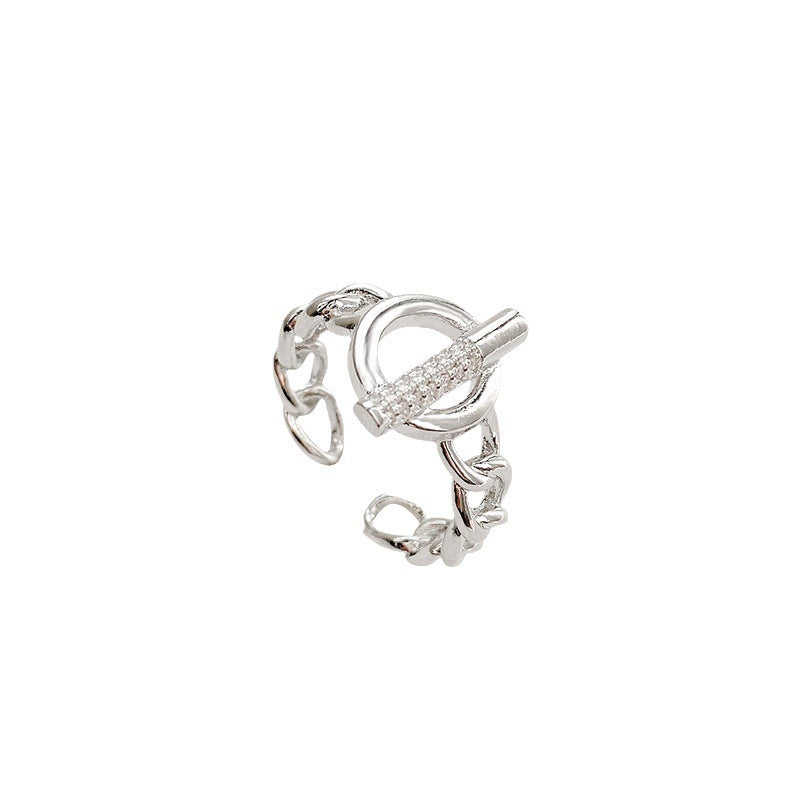 Circle Chain Opening Adjustable Index Finger Ring