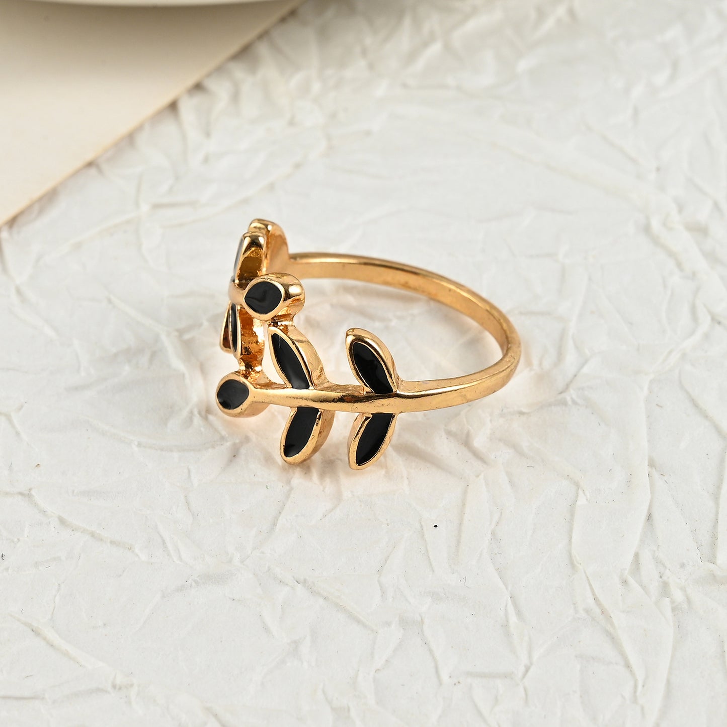 Leaf Geometric Ring Fashion Simple Niche Temperament Index Finger Ring