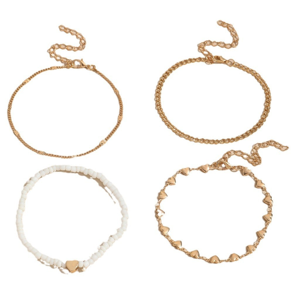 Multi-layer Anklet Retro Beach Metal Chain Anklet Suit