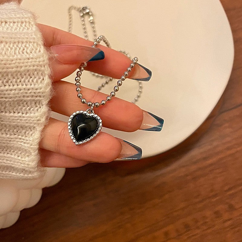 Simple Love Necklace Female Clavicle Chain Light Luxury Minority Simple