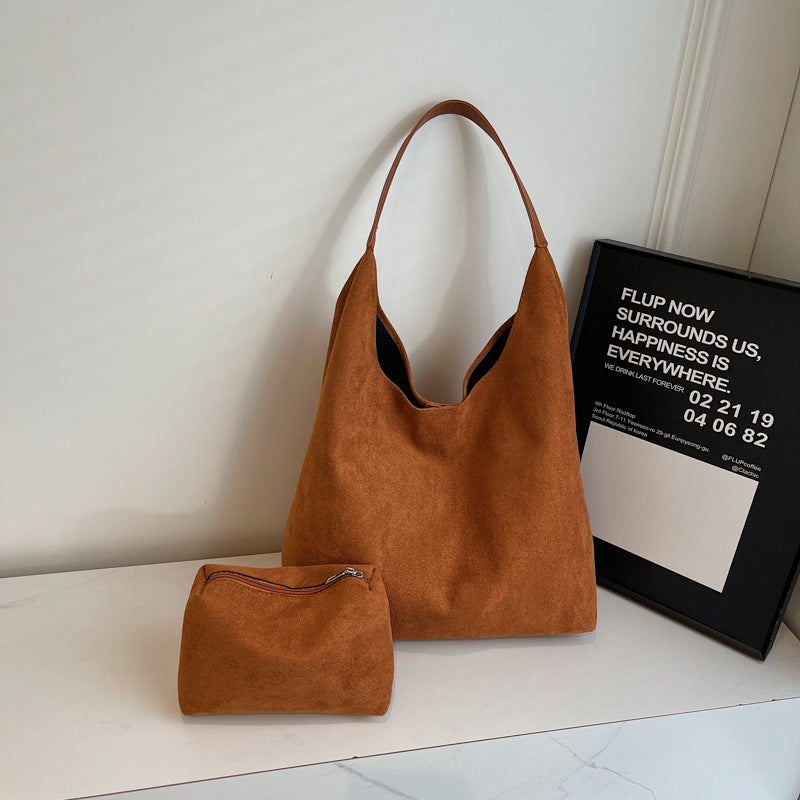 Autumn And Winter Commuter Shoulder Bag Suede Women