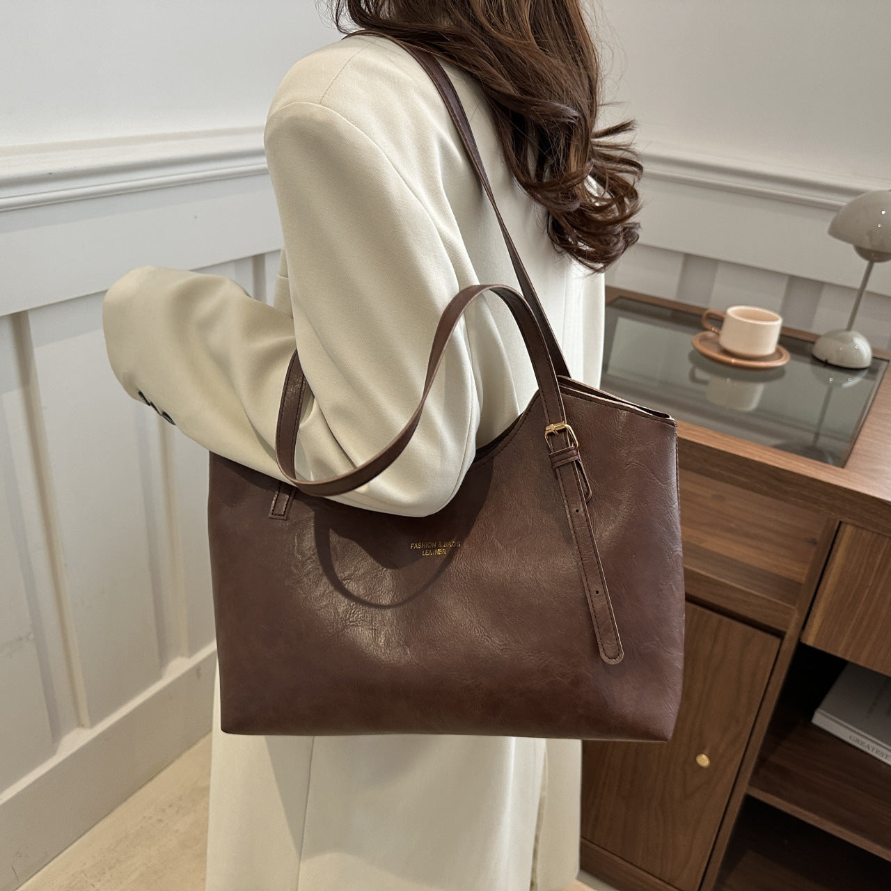 Women's Shoulder Commuter Large Capacity Fashion Underarm Tote Bag