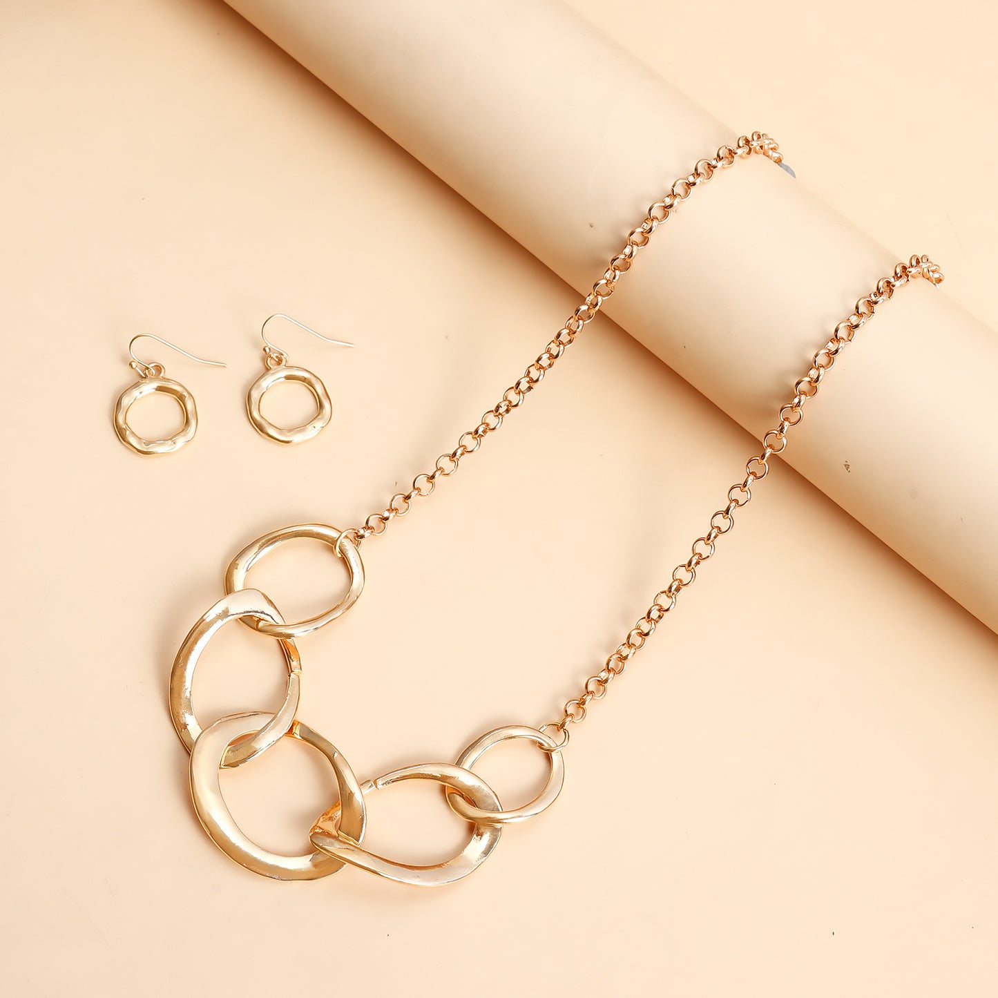 Fashionable Punk Geometric Hollow Stud Earrings