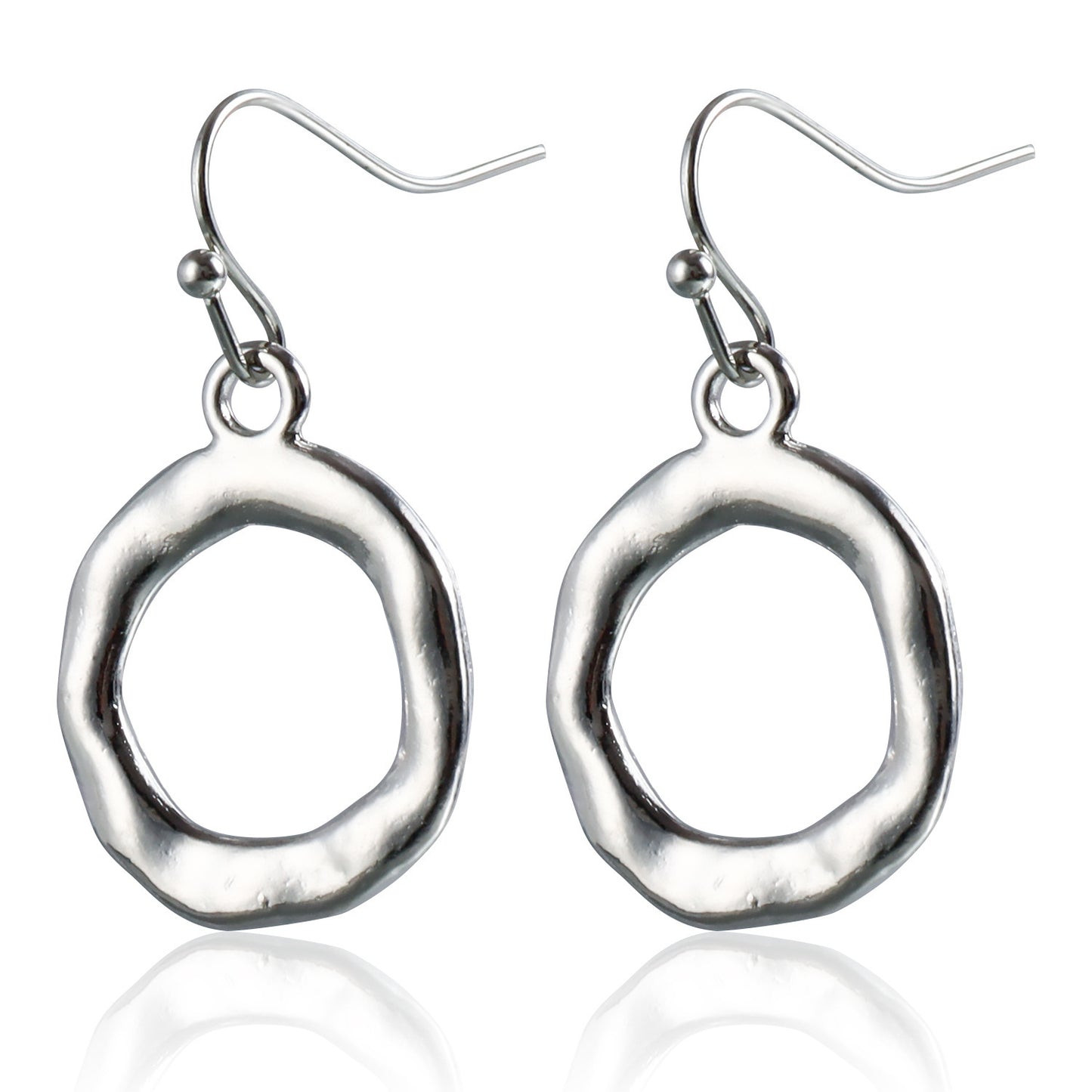 Fashionable Punk Geometric Hollow Stud Earrings