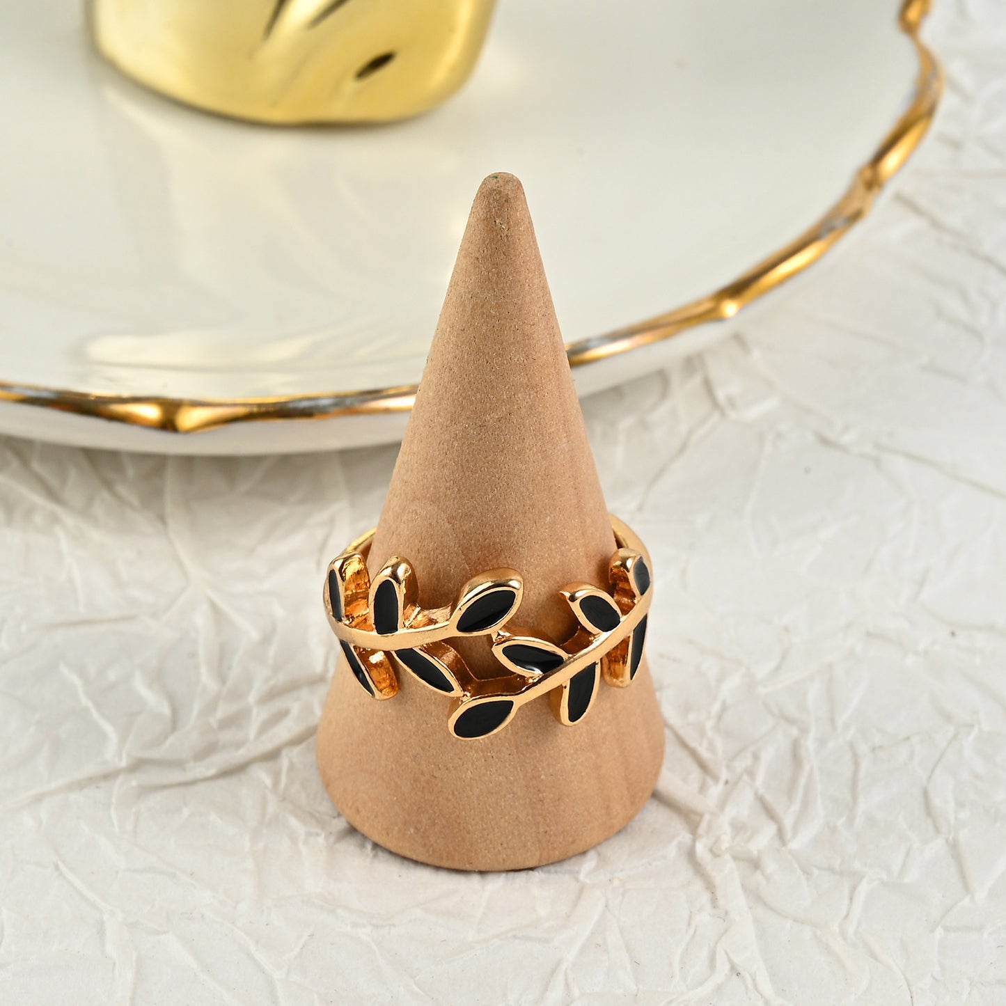 Leaf Geometric Ring Fashion Simple Niche Temperament Index Finger Ring