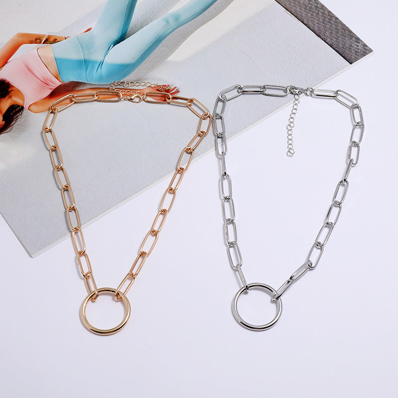 Korean Style Chain Necklace European And American Punk