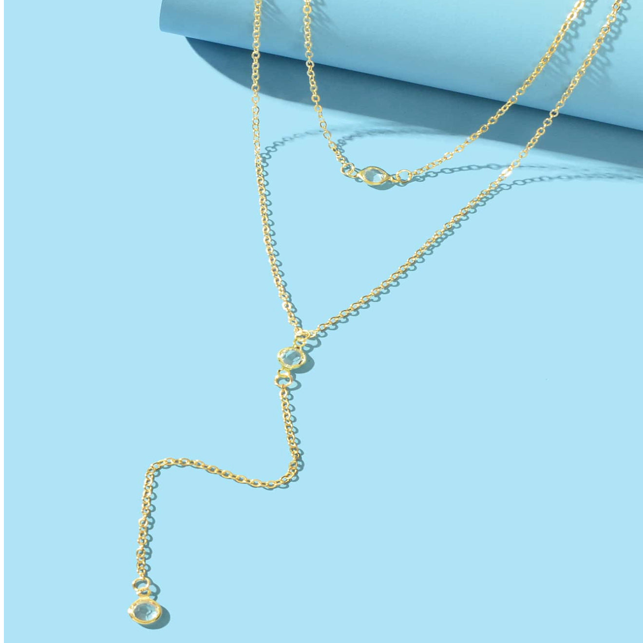 Female Versatile Metal Chain Long Holiday Necklace