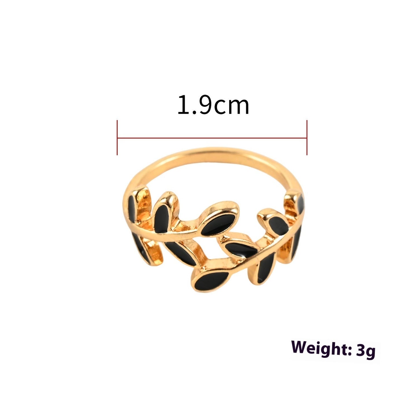 Leaf Geometric Ring Fashion Simple Niche Temperament Index Finger Ring