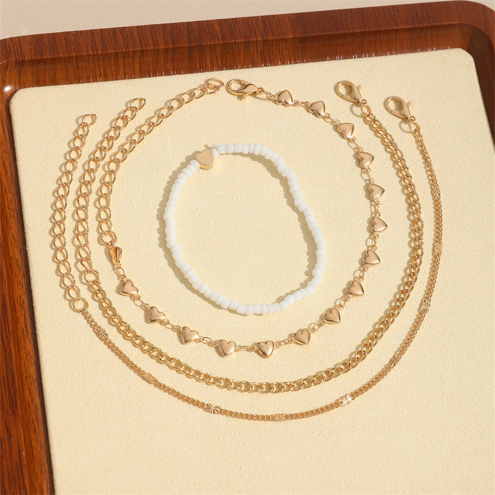 Multi-layer Anklet Retro Beach Metal Chain Anklet Suit