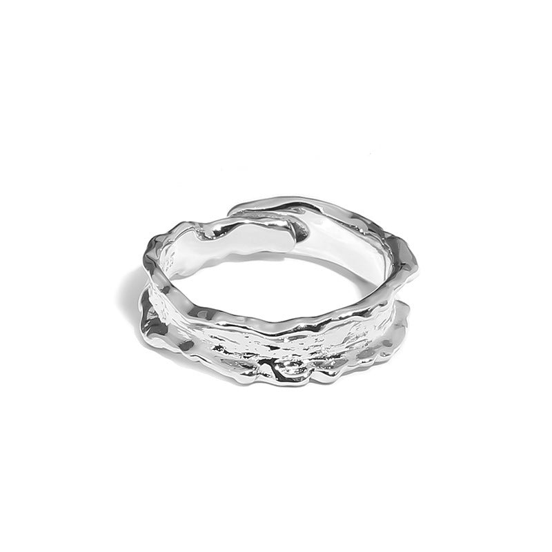 Irregular Pleated Ring Adjustable Ring
