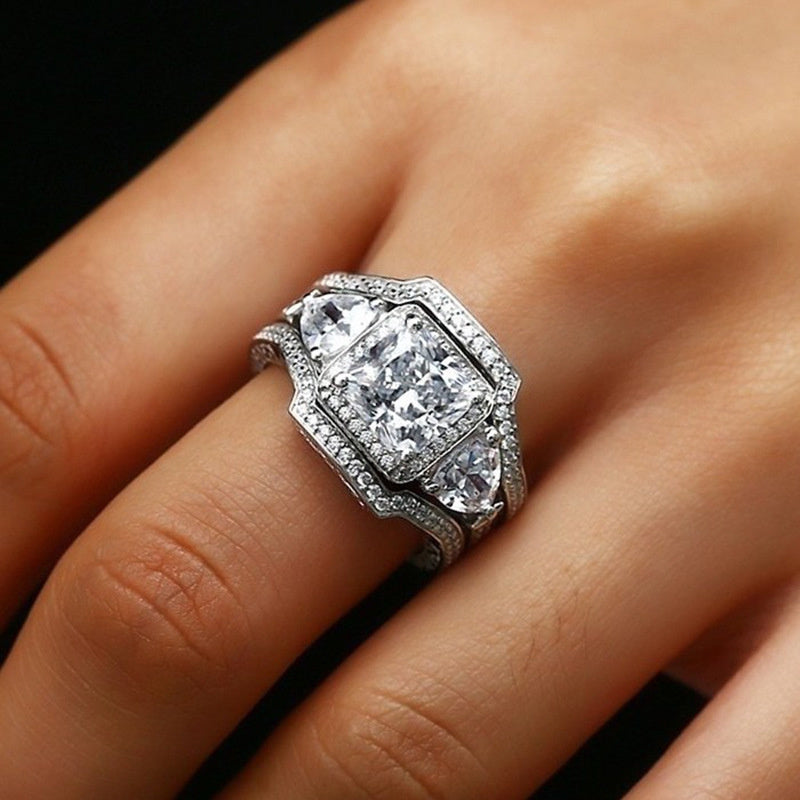Fashion Personalized Zircon Micro Setting Ring