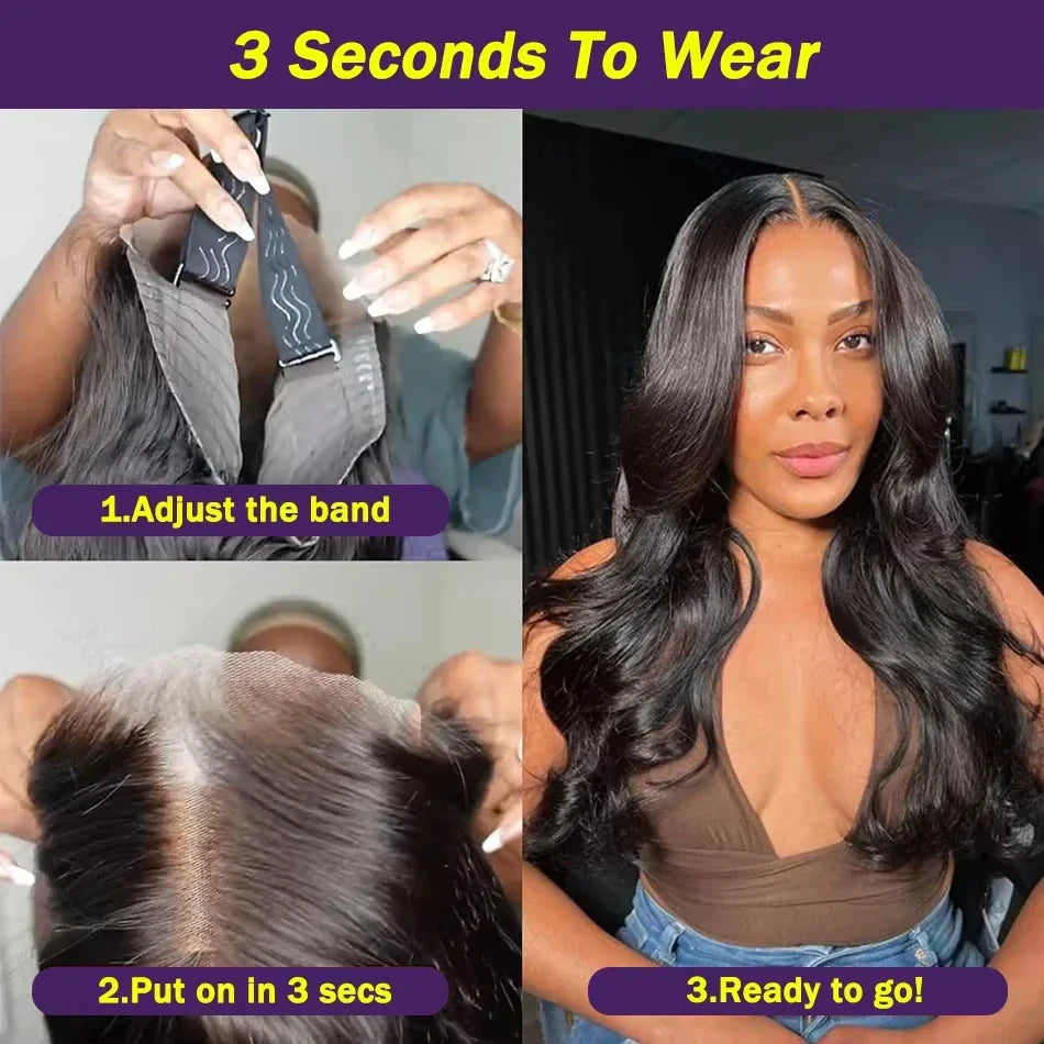 Glueless Wigs Human Hair Ready To wear Pre Cut Pre Plucked 4x4 5x5 Hd Transparent Body Wave Lace Closure Wig Brazilian Wig