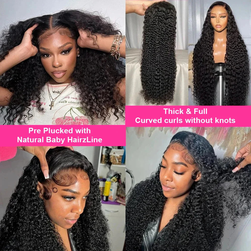 Cexxy Glueless Wig Human Hair Ready To Wear Curly 7x5 Lace Closure Deep Wave Frontal Wig 13x4 Hd Lace Bleached Knots For Women