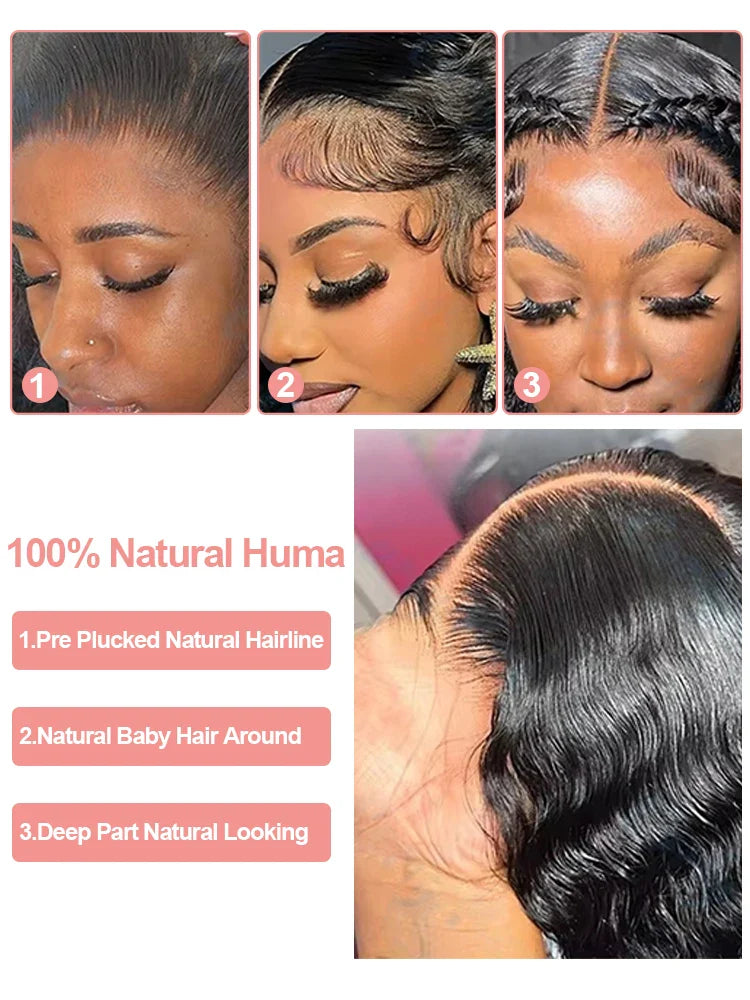 Water Wave Glueless Wig Wear and Go Deep Wave 13x4 13x6 Hd Lace Front Human Hair Wig 250% Curly Human Hair Wigs 7x5 Closure Wig