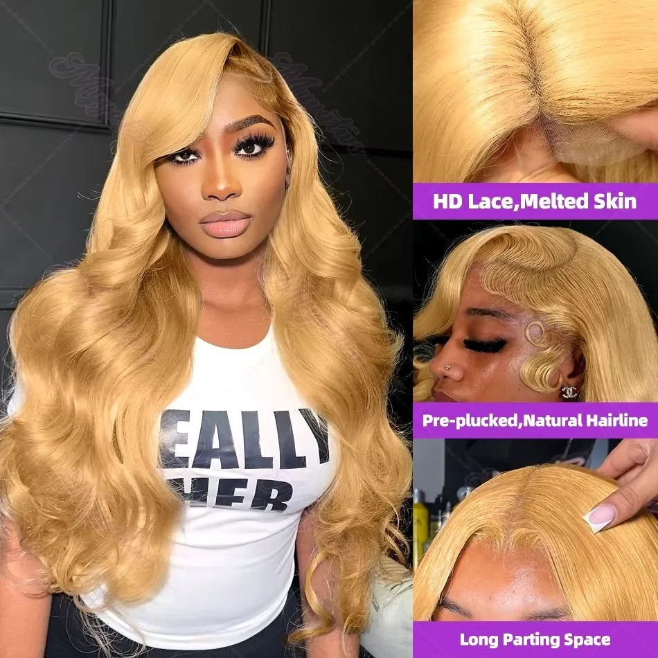 27 Honey Blonde Wig Human Hair 13x6 Hd Lace Frontal Wig 250 Density  Body Wave Lace Front Wig 13x4 Honey Blonde Human Hair Wigs