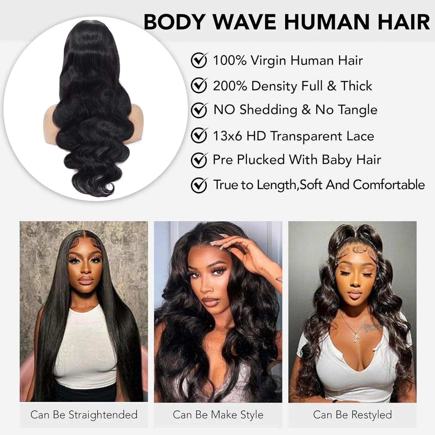 30 40 Inch Body Wave Glueless Wig Human Hair Ready To Wear 13x6 Hd Transparent Lace Frontal Wig 7x6 Pre Cut 100% Human Hair Wigs