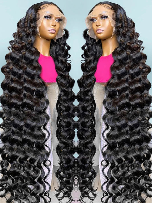 30 40 Inch Loose Deep Wave 13x6 HD Lace Frontal Human Hair Wig Brazilian 13x4 Curly Human Hair Lace Front Wigs Pre Plucked 250%