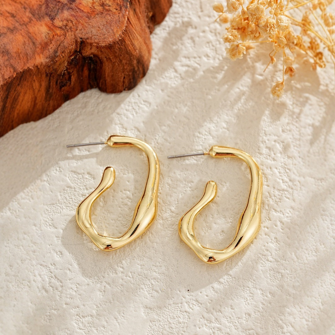 Irregular Shaped Minimalist Earrings For Women