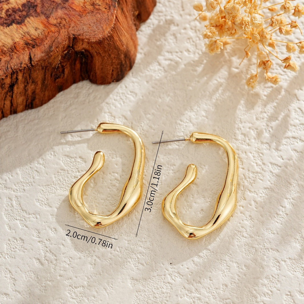 Irregular Shaped Minimalist Earrings For Women