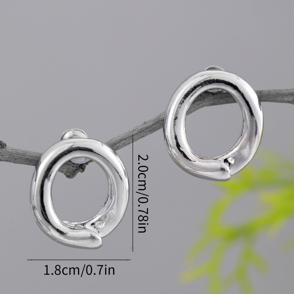 Geometric Circle Stud Earrings For Women In Minimalist Style