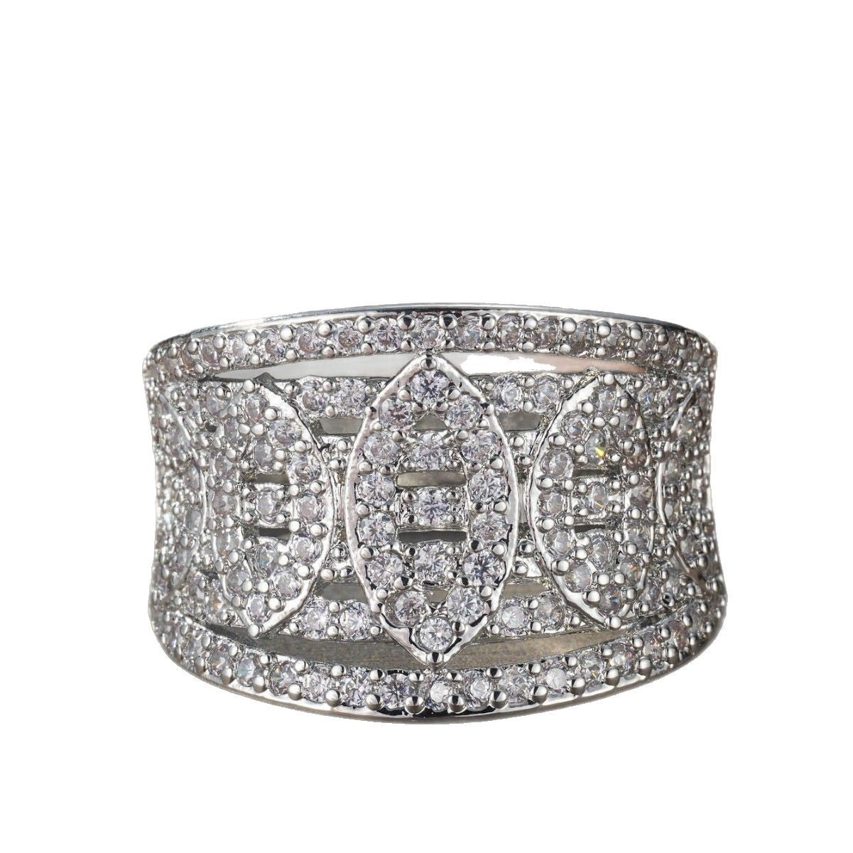 Fashion Personalized Zircon Micro Setting Ring