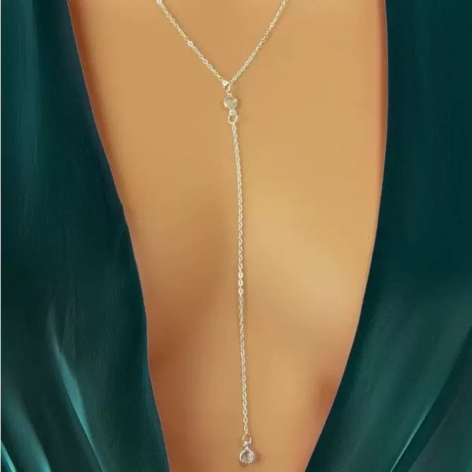 Female Versatile Metal Chain Long Holiday Necklace