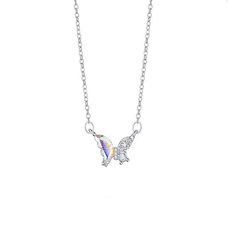 Colorful Butterfly Necklace Ornament Affordable Luxury Trend