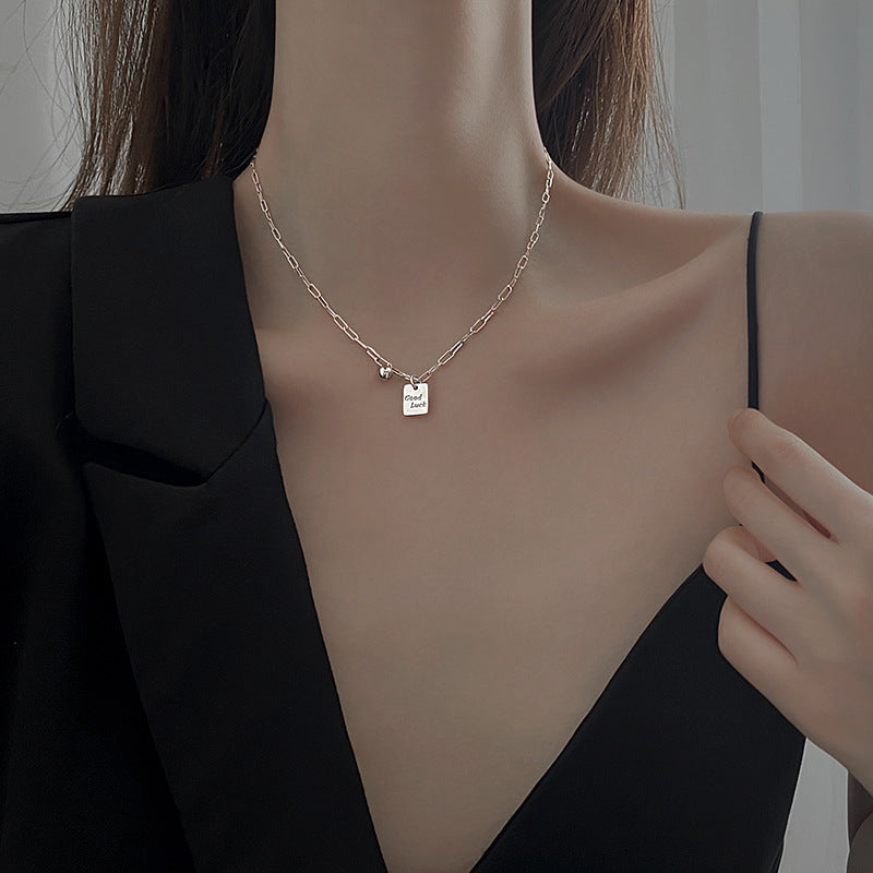 Good Lucky Clavicle Titanium Steel Necklace