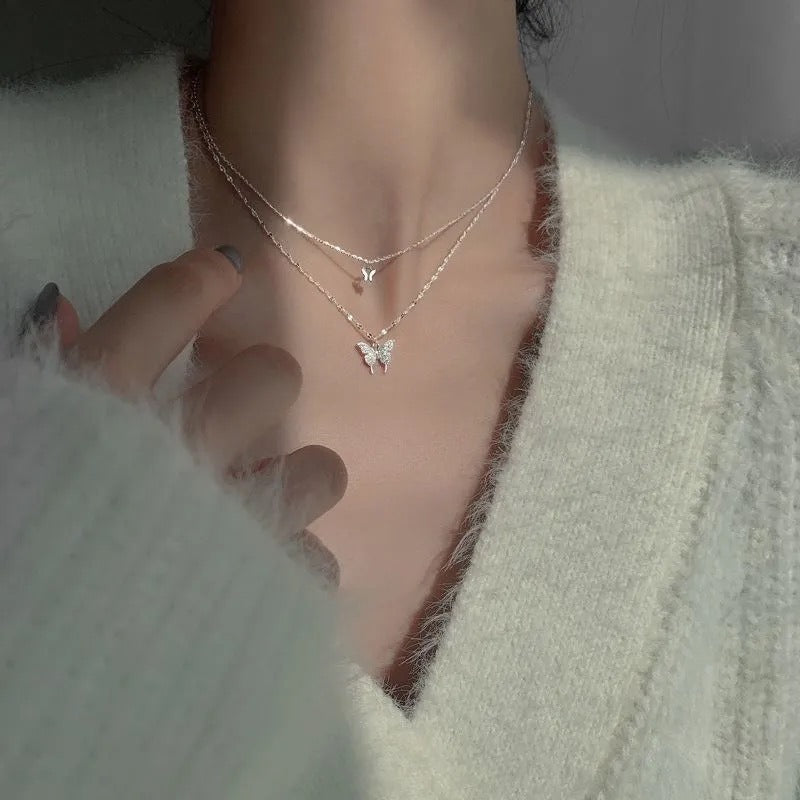 Light Luxury Design Clavicle Chain Bow Alloy Necklace