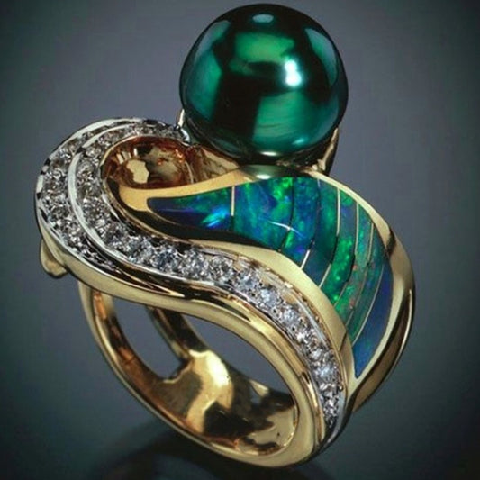 Exquisite Fashion Irregular Ring 18K Gold Jewelry