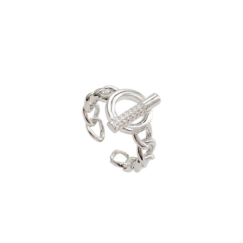 Circle Chain Opening Adjustable Index Finger Ring