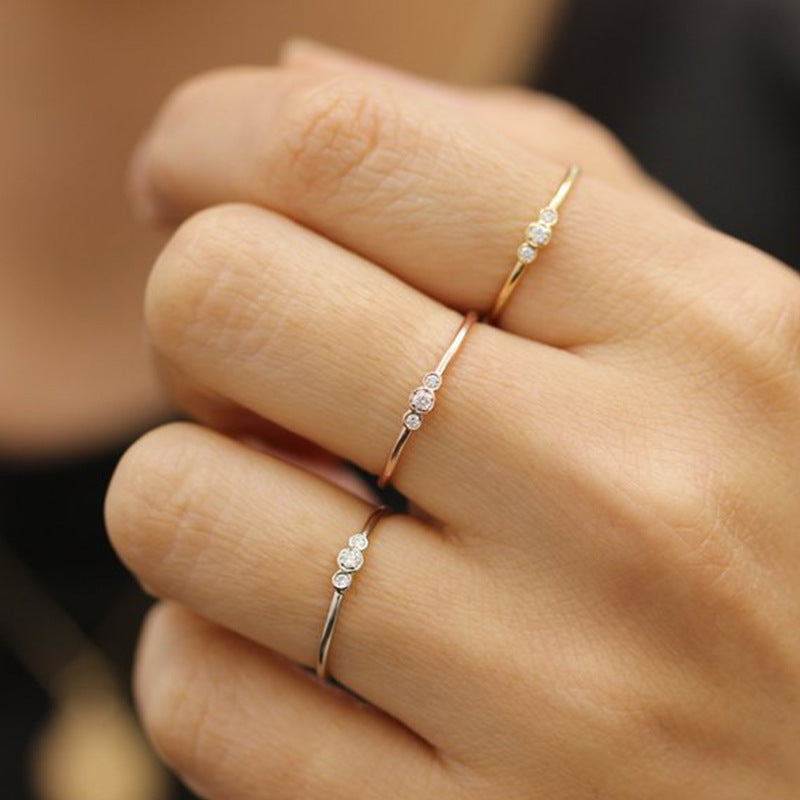 Women's All-match Jewelry Light Luxury Exquisite Ring Set