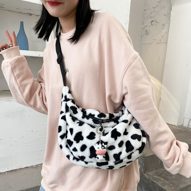 Hong Kong Style Cute Plush Tote Bag