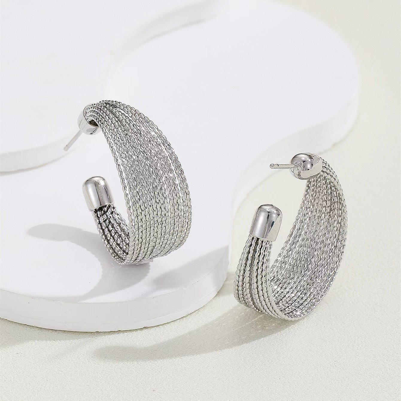 Multi-layer Circle Gold Earrings